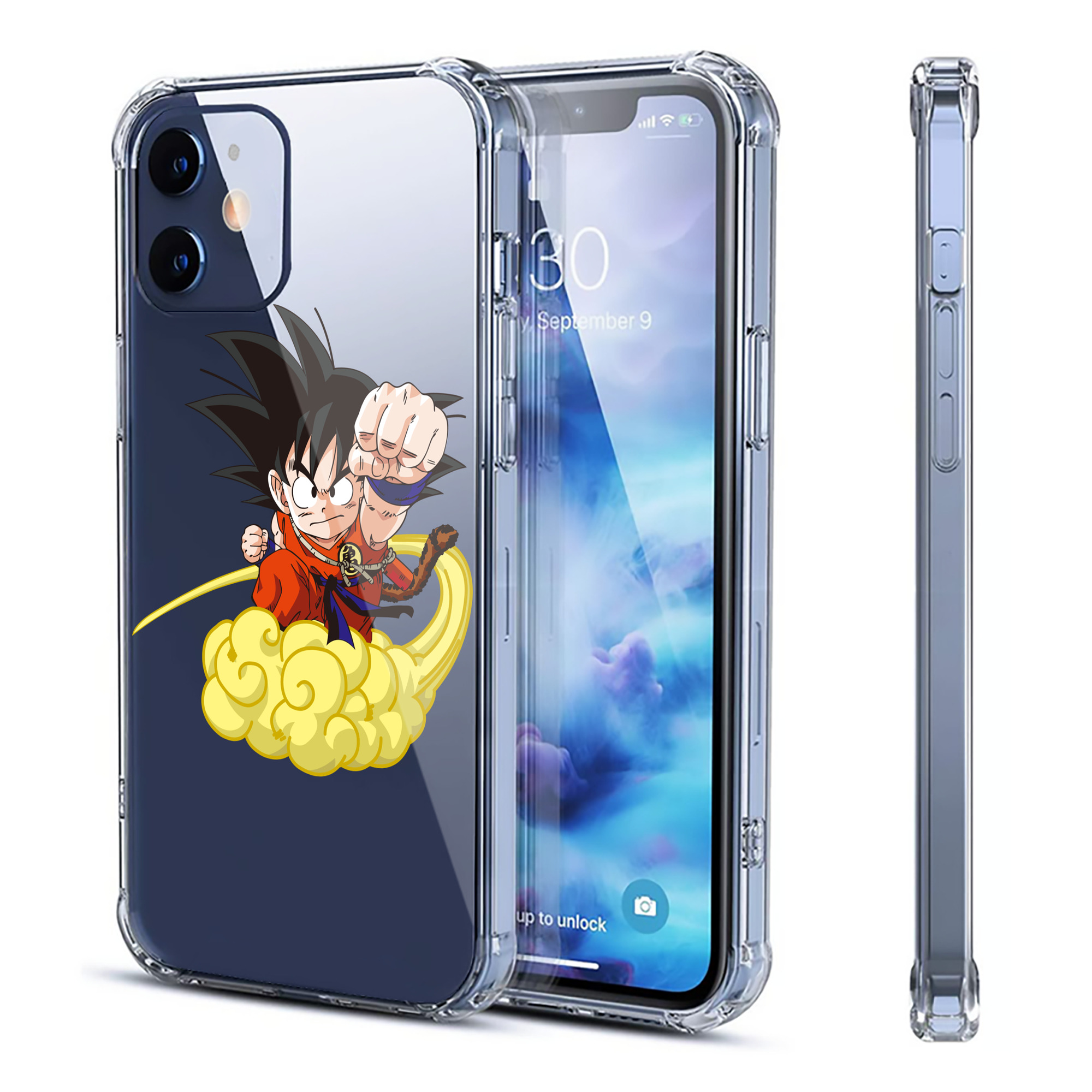 （画像用） ドラゴンボール 孫悟空（そん ごくう）Son Goku カカロット DRAGON BALL Kakarotto 【iPhone 12シリーズ対応】透明スマホケース（クリアソフトケース）